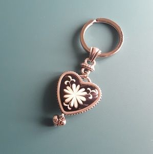 Brighton Heart Flower Keychain Bag Charm